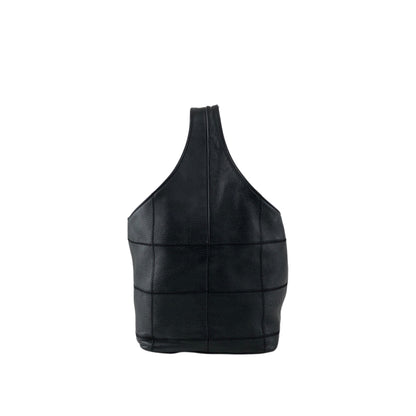 CHANEL Chocolate Bar Tassel Handbag Black A19981 Vintage fxmceh