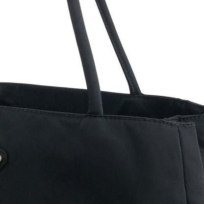 PRADA Tessuto Triangle Logo Side Pocket Totebag Black Vintage iwt8yv