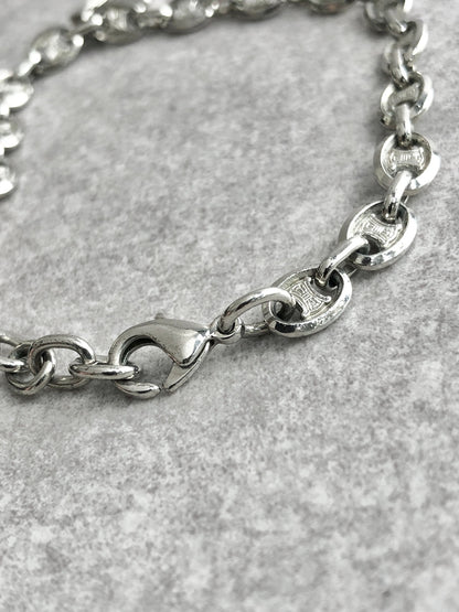 CELINE Triomphe Bracelet Silver Vintage t33dus