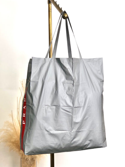 PRADA PRADA SPORTS Logo Totebag Gray Vintage iezd88