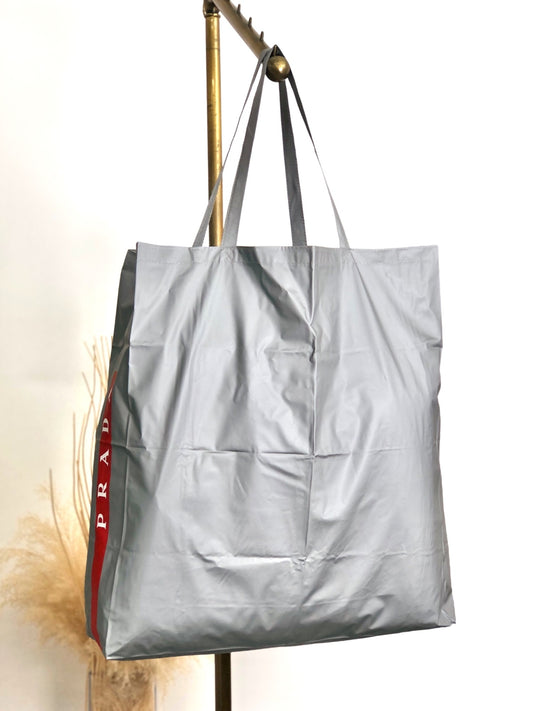 PRADA PRADA SPORTS Logo Totebag Gray Vintage iezd88