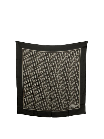 Christian Dior Trotter SILK Scarf Brown Vintage xdf2sp