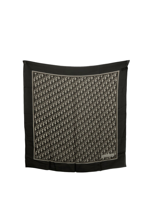 Christian Dior Trotter SILK Scarf Brown Vintage xdf2sp