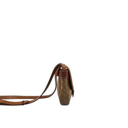 CELINE Macadam Blason Shoulder bag Beige Vintage edxz2b