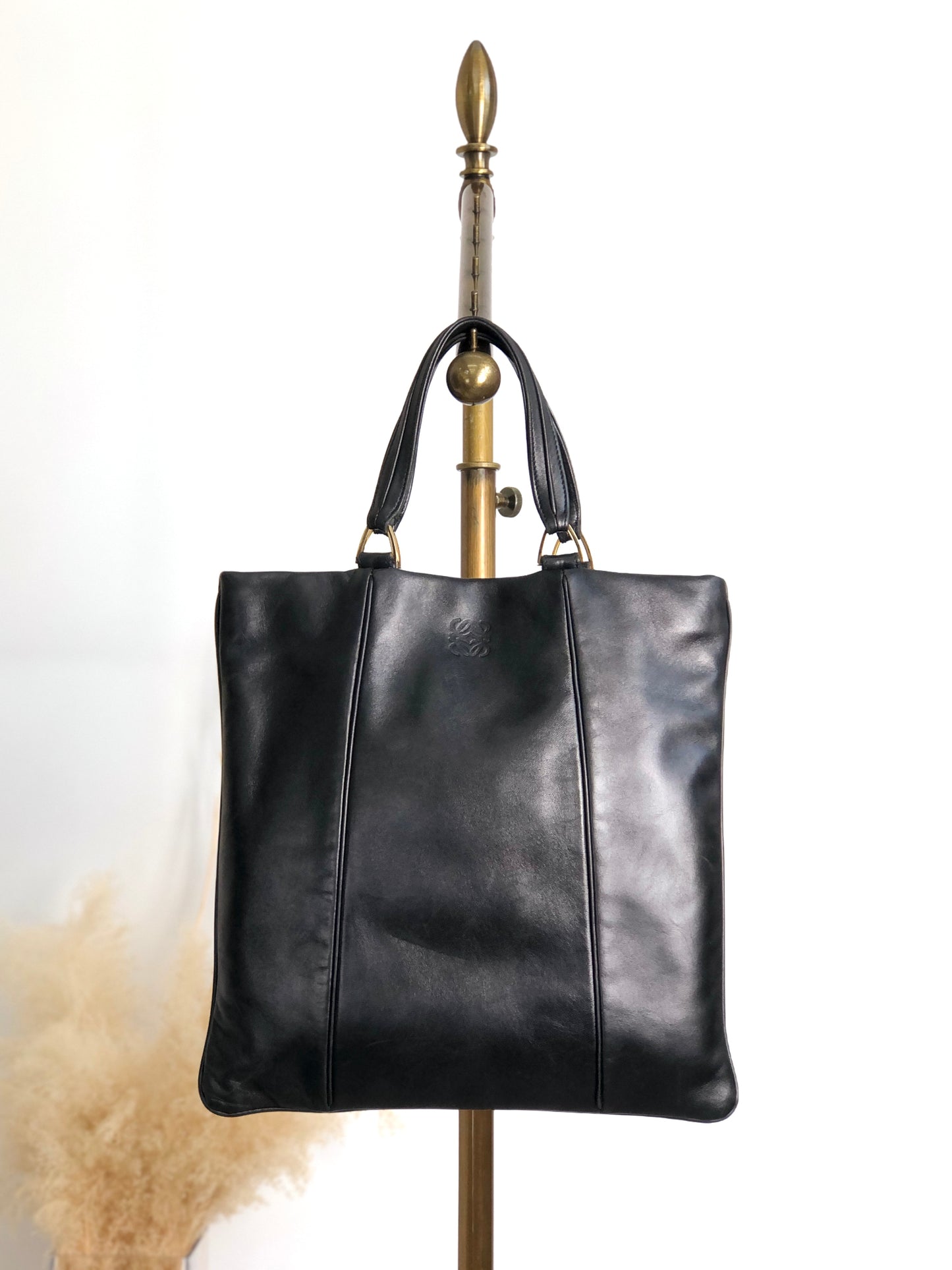 LOEWE Anagram Handbag Totebag Black Vintage wh5jjz
