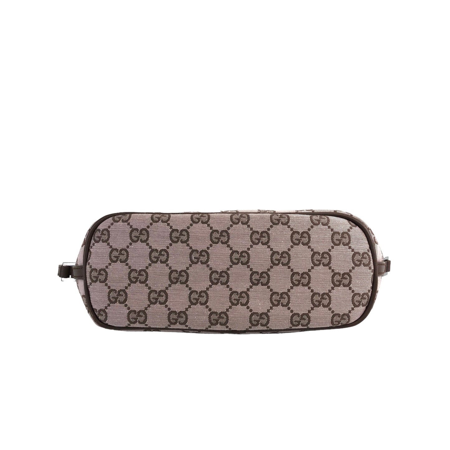 GUCCI GG Canvas Handbag Pouch Brown Vintage aanfiv