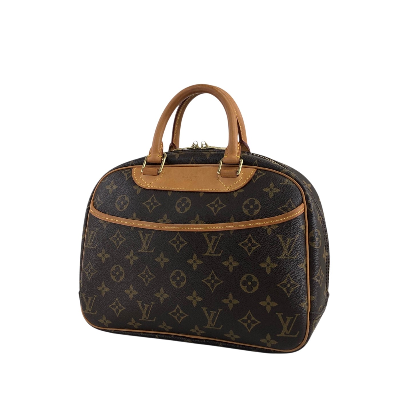 LOUIS VUITTON Monogram Handbag Brown Vintage wmhwus