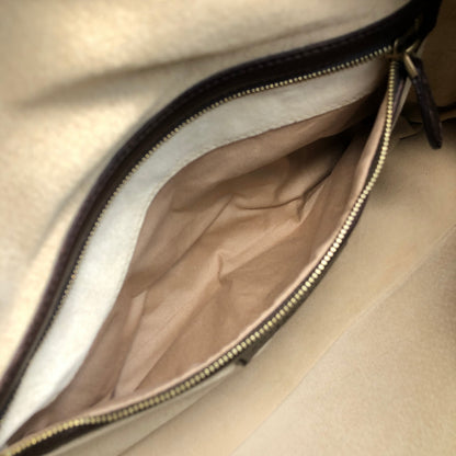 Bottega Veneta Intrecciato Padlock Boston bag Handbag Brown Vintage 2knttm