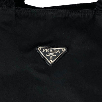 PRADA Triangle Logo Handbag Totebag Black Vintage vny8kv