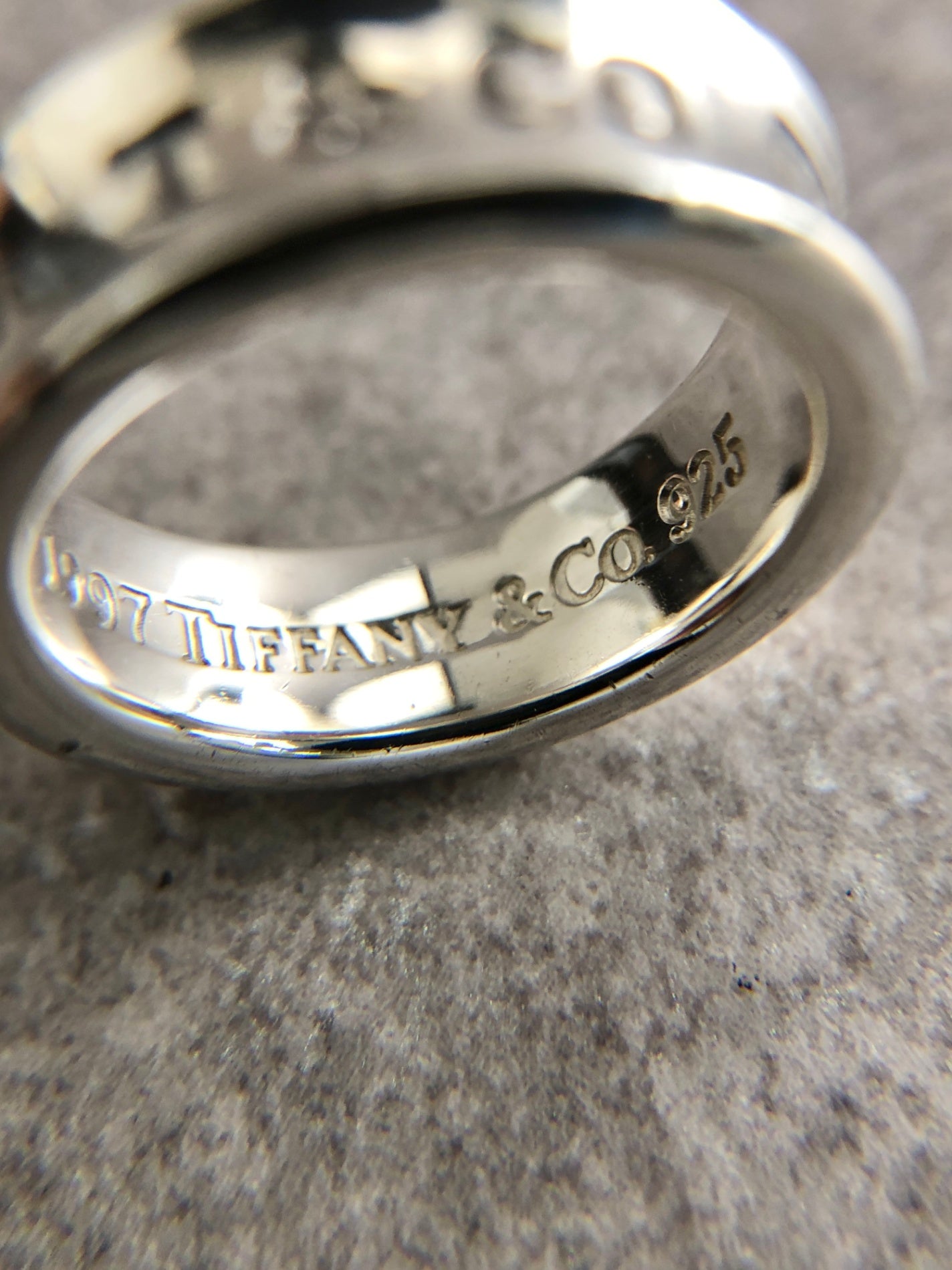 Tiffany & Co. Logo SILVER925 Ring Silver Vintage gar8vc