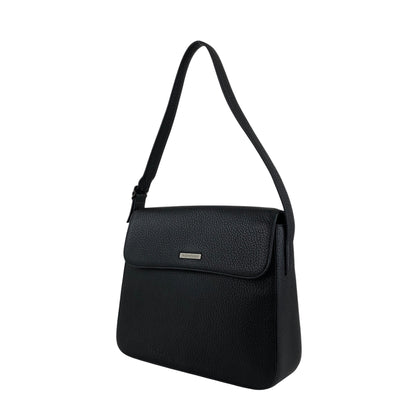 Yves Saint Laurent Logo Shoulder bag Black Vintage rpj32s