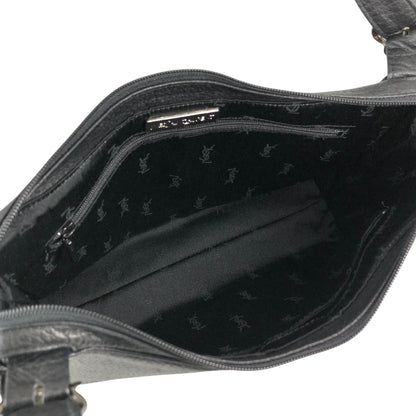 Yves Saint Laurent Logo Shoulder bag Black Vintage 2mp2vx