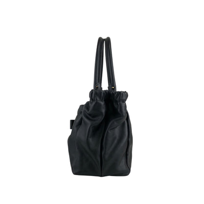Salvatore Ferragamo Vala Ribbon Two-way Handbag Shoulder bag Black Vintage hdyv3c