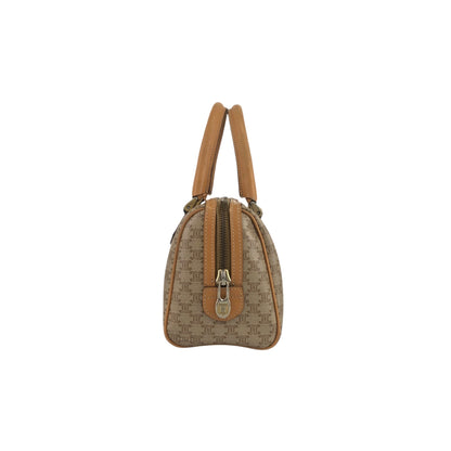 CELINE Macadam Two-way Small Handbag Shoulder bag Beige Vintage v4cuzg