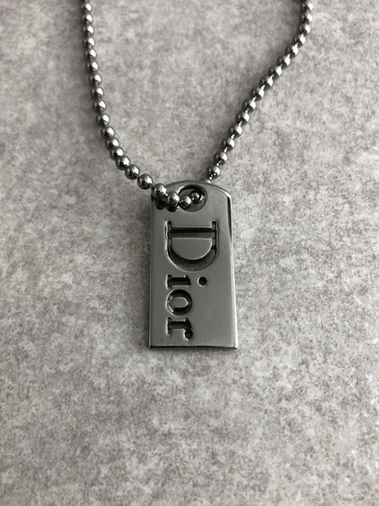 Christian Dior Logo Motif Bracelet Silver Vintage xrmcpn