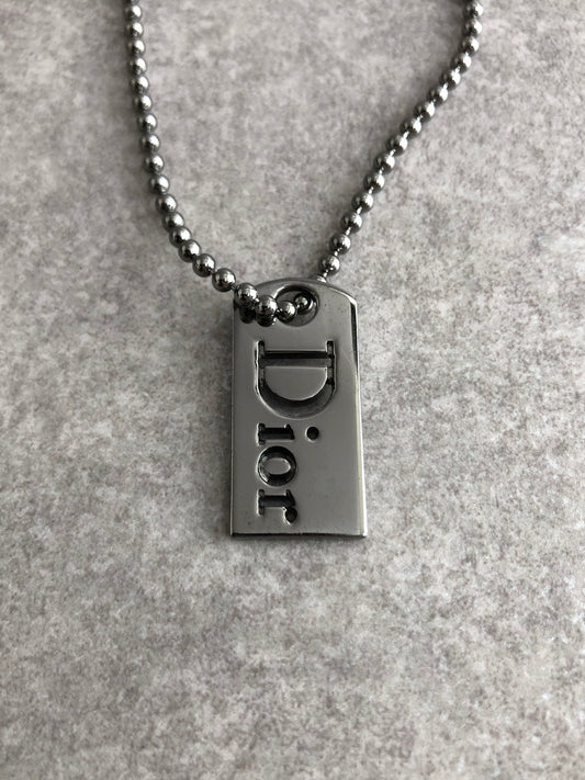 Christian Dior Logo Motif Bracelet Silver Vintage xrmcpn