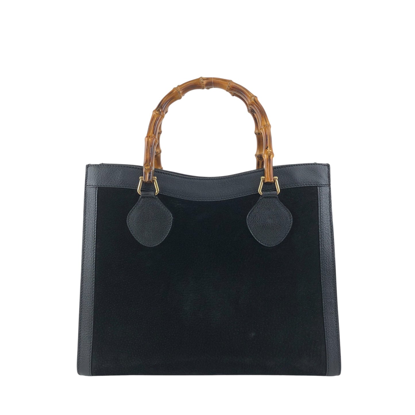 GUCCI Bamboo Handbag Black Vintage ujswe3