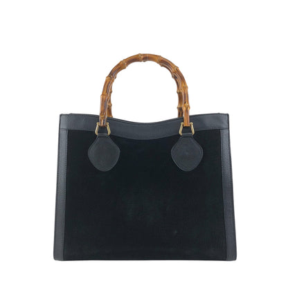 GUCCI Bamboo Handbag Black Vintage ujswe3