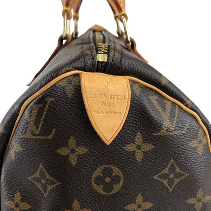 LOUIS VUITTON Monogram Small Boston bag Handbag Brown M41108 Vintage nniw2h