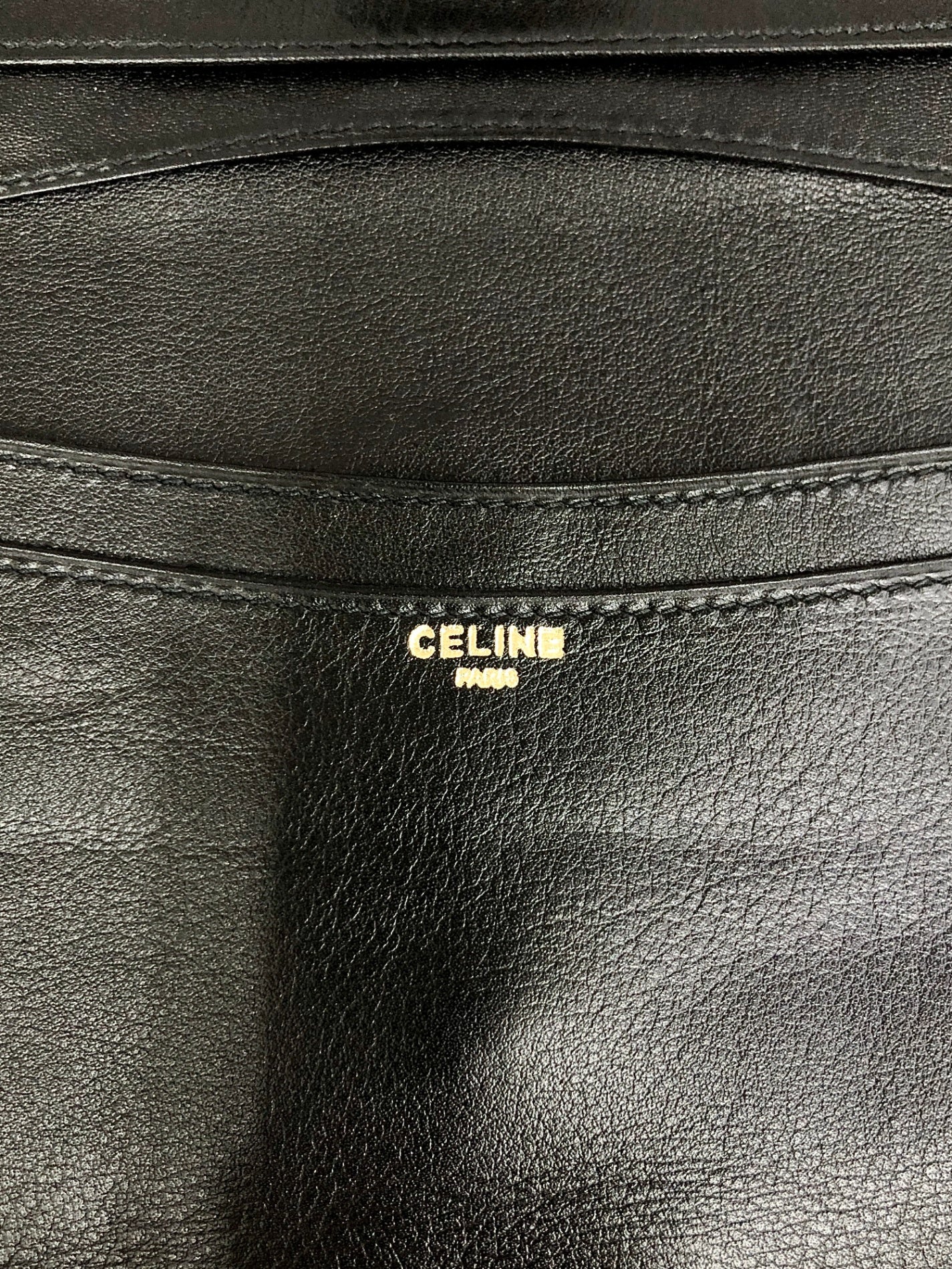 CELINE Blason Long Wallet Black Vintage 4g2ket