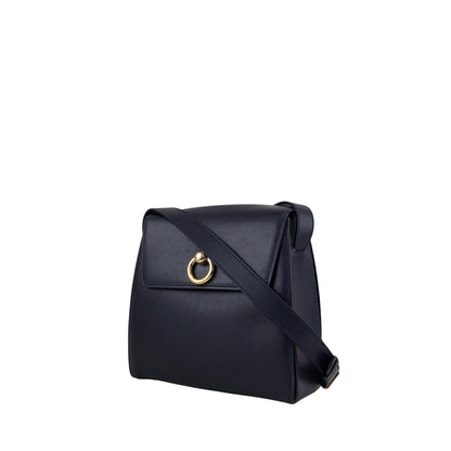CELINE Gancini Shoulder bag Navy Vintage hf7v5f
