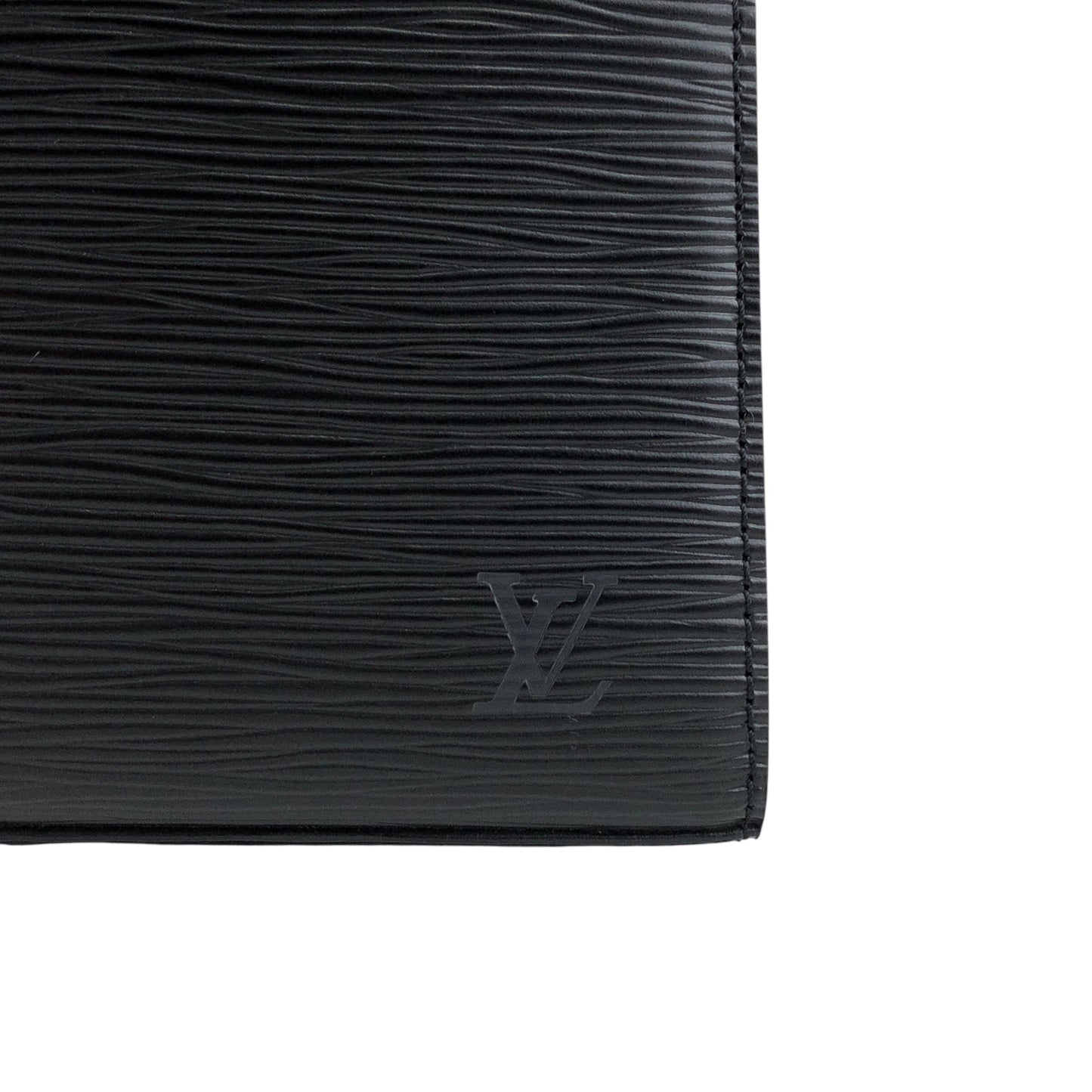 LOUIS VUITTON Epi Turn Lock Handbag Black Vintage 25r47v