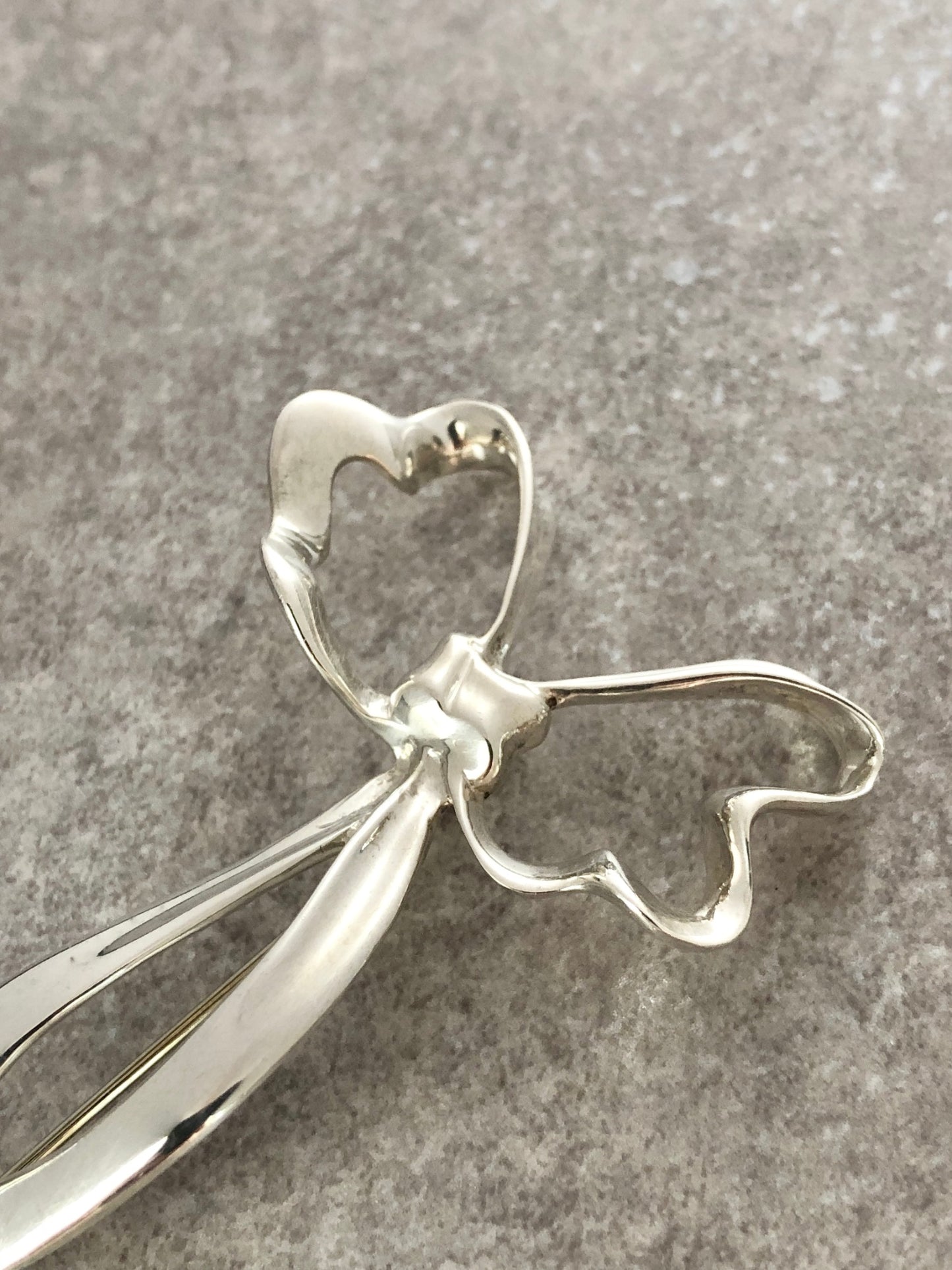 Tiffany & Co. Ribbon Motif Brooch Silver Vintage tcufvv