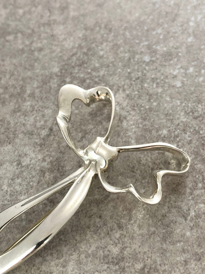 Tiffany & Co. Ribbon Motif Brooch Silver Vintage tcufvv