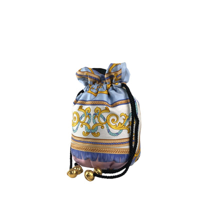 CELINE Starball Drawstring Handbag Blue Vintage cp3wry