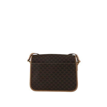 CELINE Macadam Circle Logo Shoulder bag Brown Vintage 4ks7pb