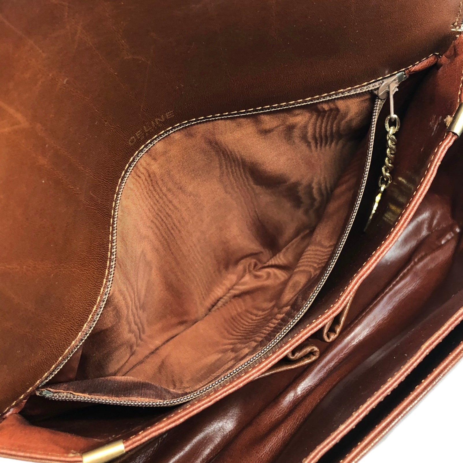 CELINE Metal Closure Shoulder bag Brown Vintage acdkkh – VintageShop solo