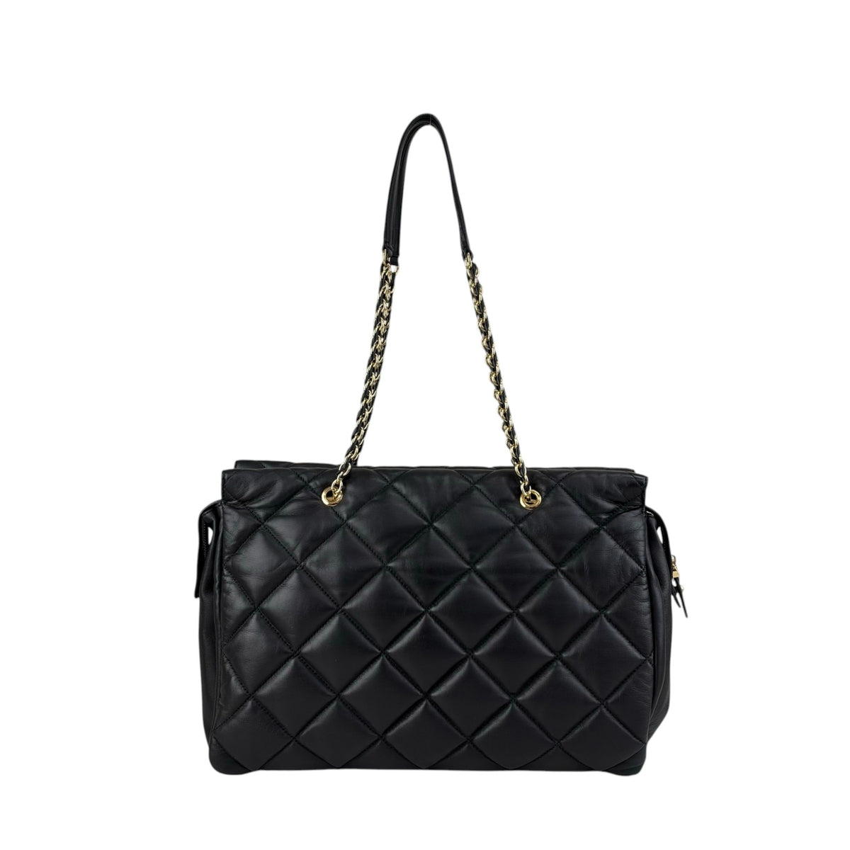 Salvatore Ferragamo Vala Ribbon Chain Shoulder bag Black Vintage 8dgp7p