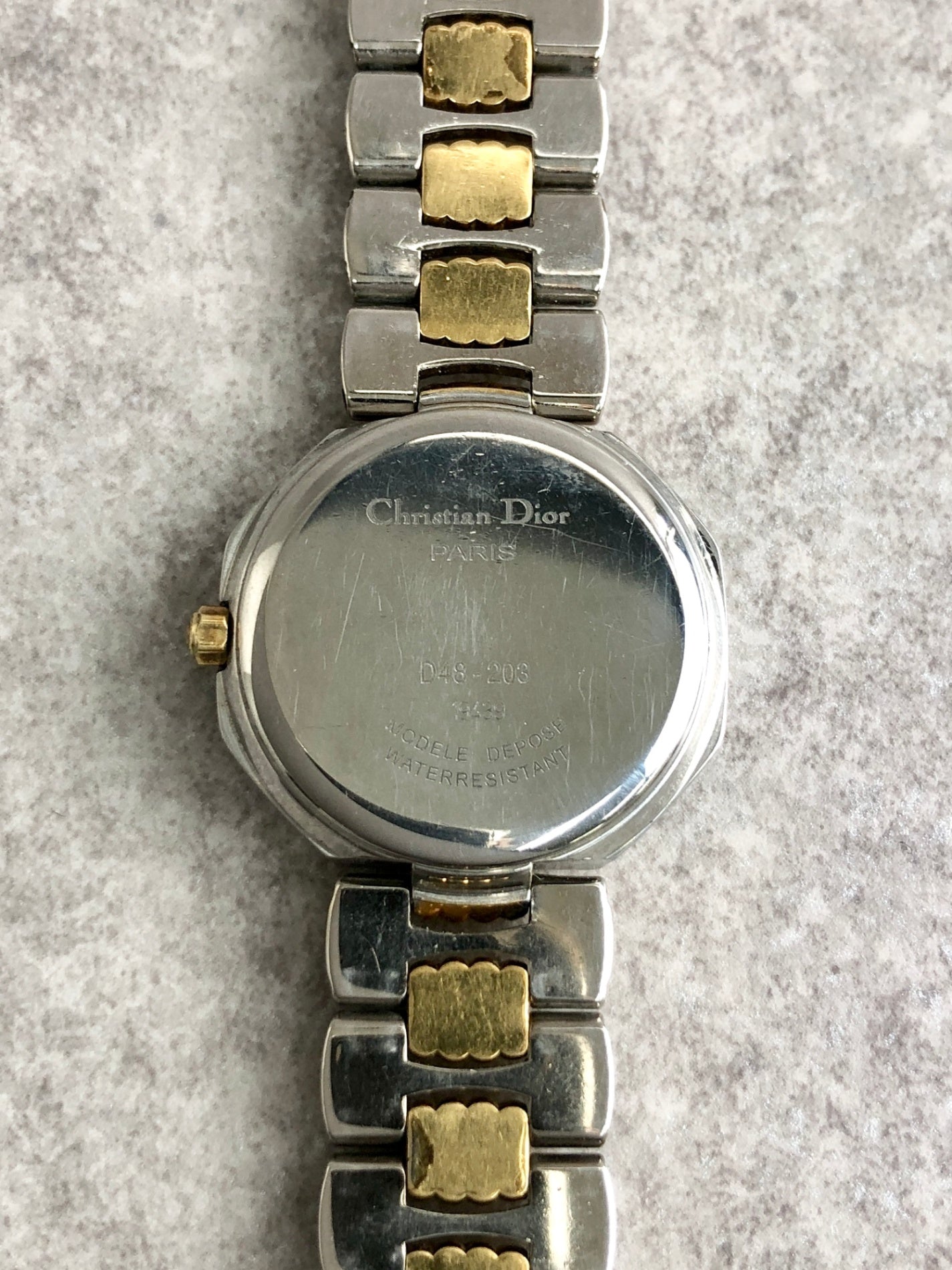 Christian Dior Logo Watch Silver Vintage mpd8ps