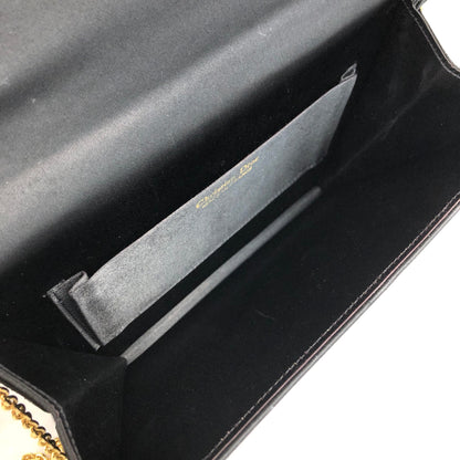 Christian Dior Logo Chain Shoulder bag Black Vintage mr3a3y