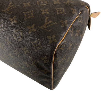LOUIS VUITTON Monogram Handbag Boston bag Brown Vintage s2cksy