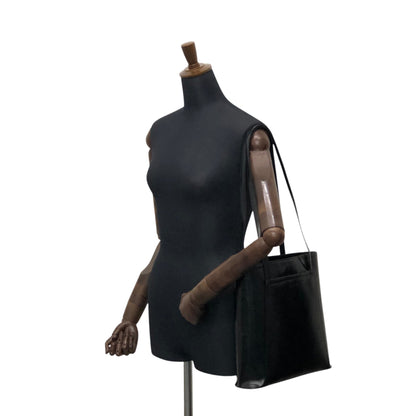 LOEWE Logo Embossed Shoulder bag Black Vintage pyktz8