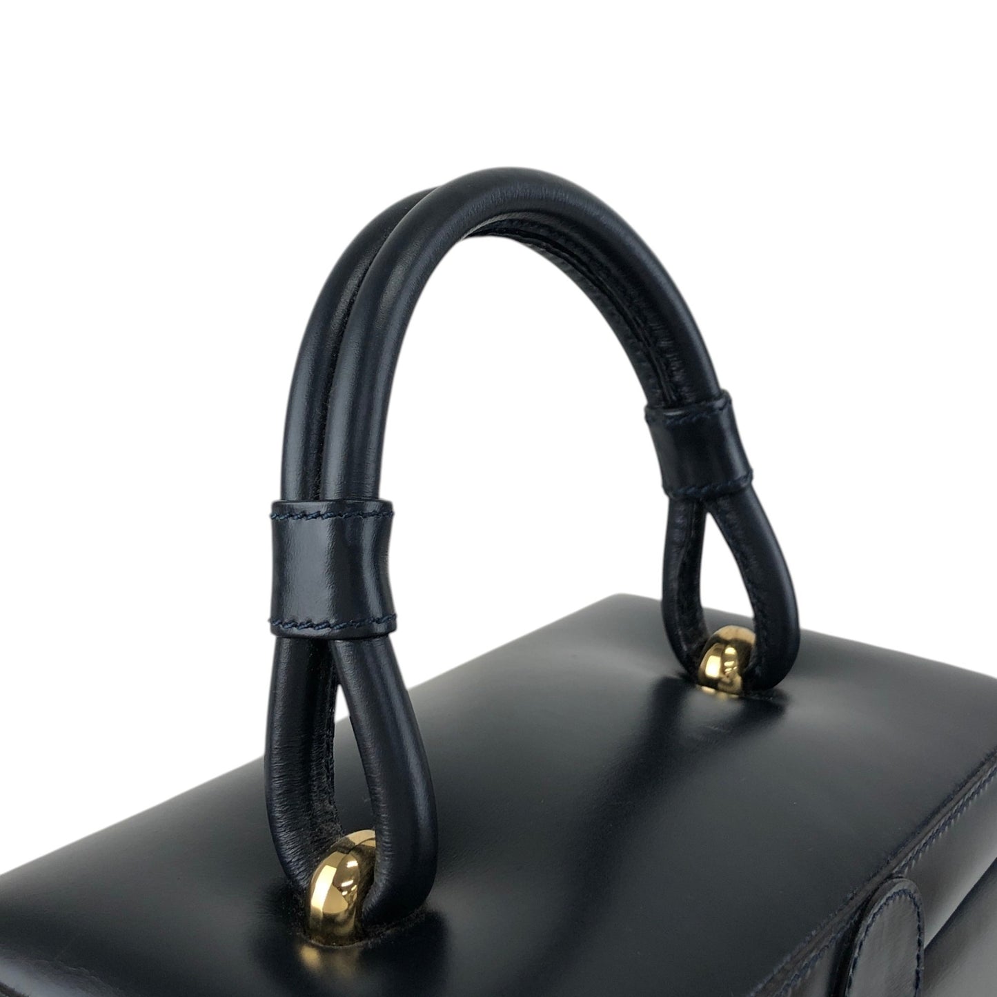 LOEWE Anagram Handbag Vanity bag Navy Vintage kwwgaf