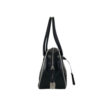 PRADA Padlock Small Boston bag Handbag Black Vintage vcg8wk