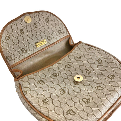 Christian Dior Honeycomb Pattern Logo Shoulder bag Beige Vintage gage6d