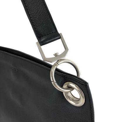 LOEWE Logo Leather Shoulder bag Black Vintage iinjwj
