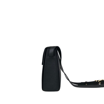 CELINE Gancini Shoulder bag Black Vintage y386id