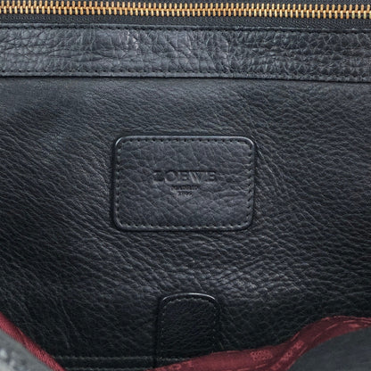LOEWE Logo Embossed Two-way Handbag Shoulder bag Black Vintage m3sbja
