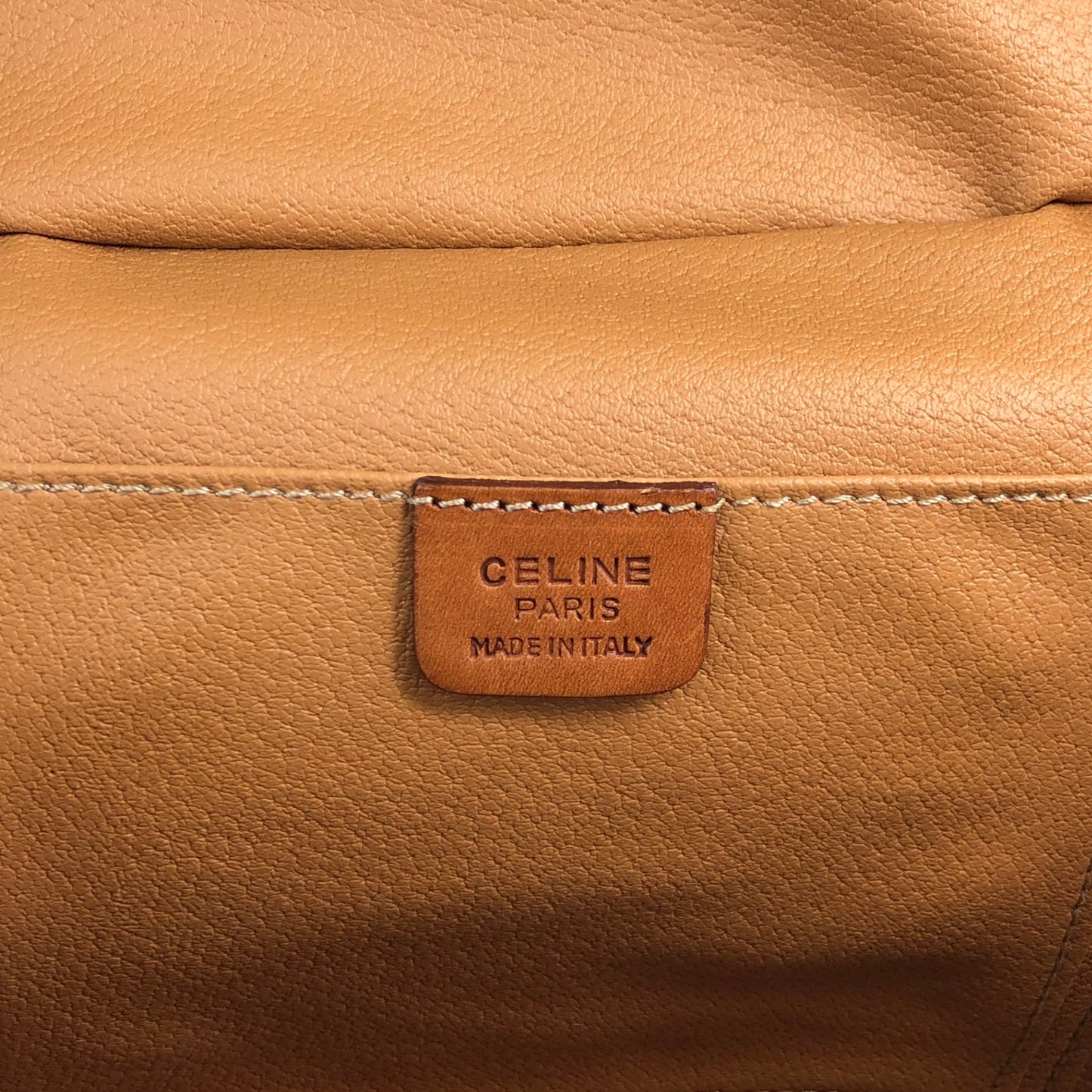 CELINE Macadam Circle Logo Charm Two-way Shoulder bag Vanity bag Brown Vintage 6zcbz5