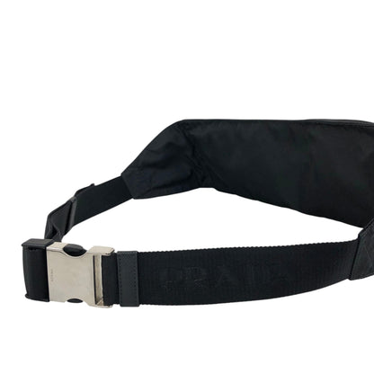 PRADA Tessuto Triangle Logo Sling bag Black Vintage 5xz3sa