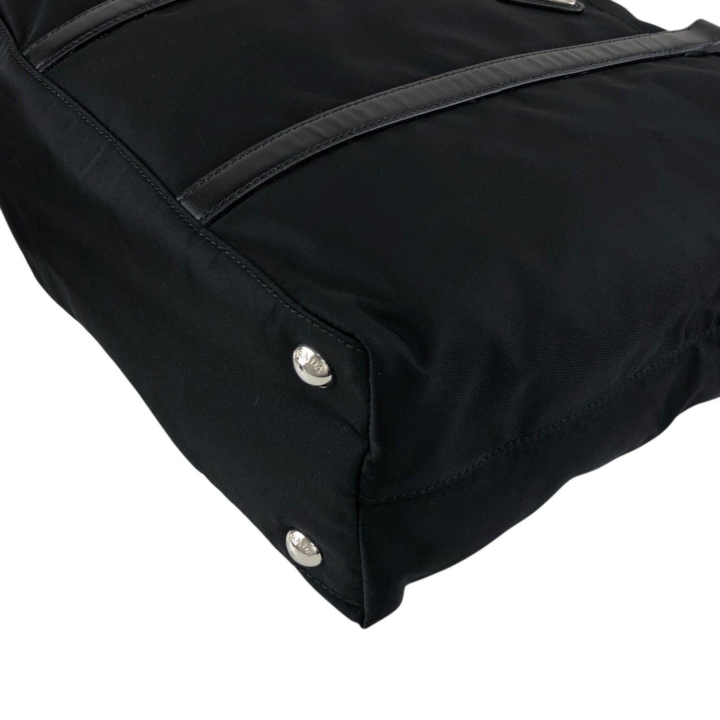 PRADA Tessuto Triangle Logo Two-way Handbag Shoulder bag Black Vintage xd7tr6