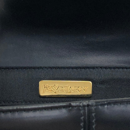 Yves Saint Laurent Logo Top Handle Handbag Black Vintage 8d84s4