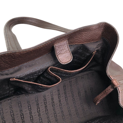 CELINE Blason Embossed Hobobag Shoulder bag Brown Vintage g5bz4k