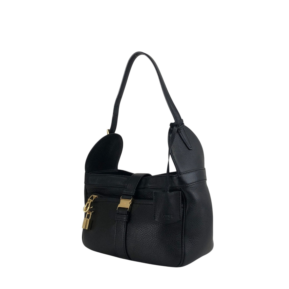 LOEWE Logo Shoulder bag Black Vintage earnia