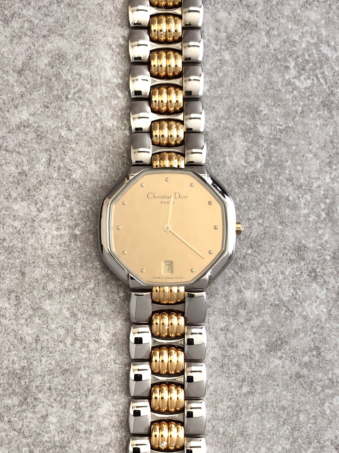 Christian Dior Watch Silver×Gold 45.204 Vintage jmz53p