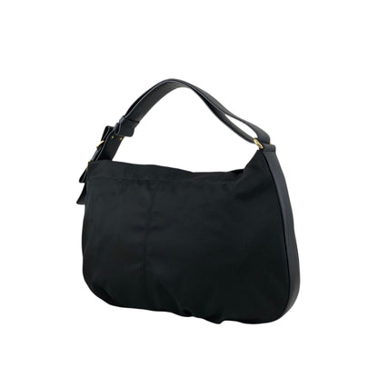 Salvatore Ferragamo Vala Ribbon Shoulder bag Hobobag Black Vintage ayh78w